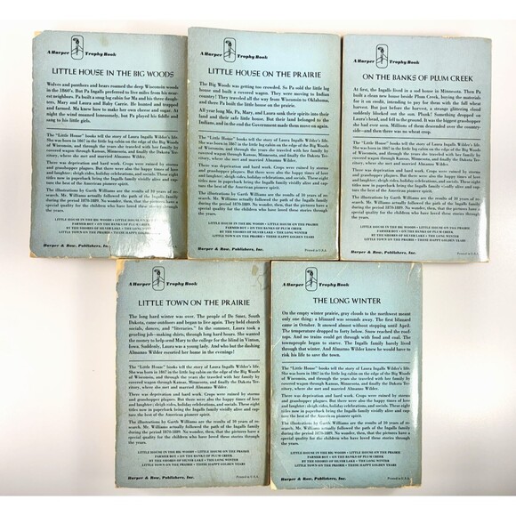 Little House On The Prairie Books Laura Ingalls Wilder Vintage 1971 Blue Set Lot - Picture 2 of 16